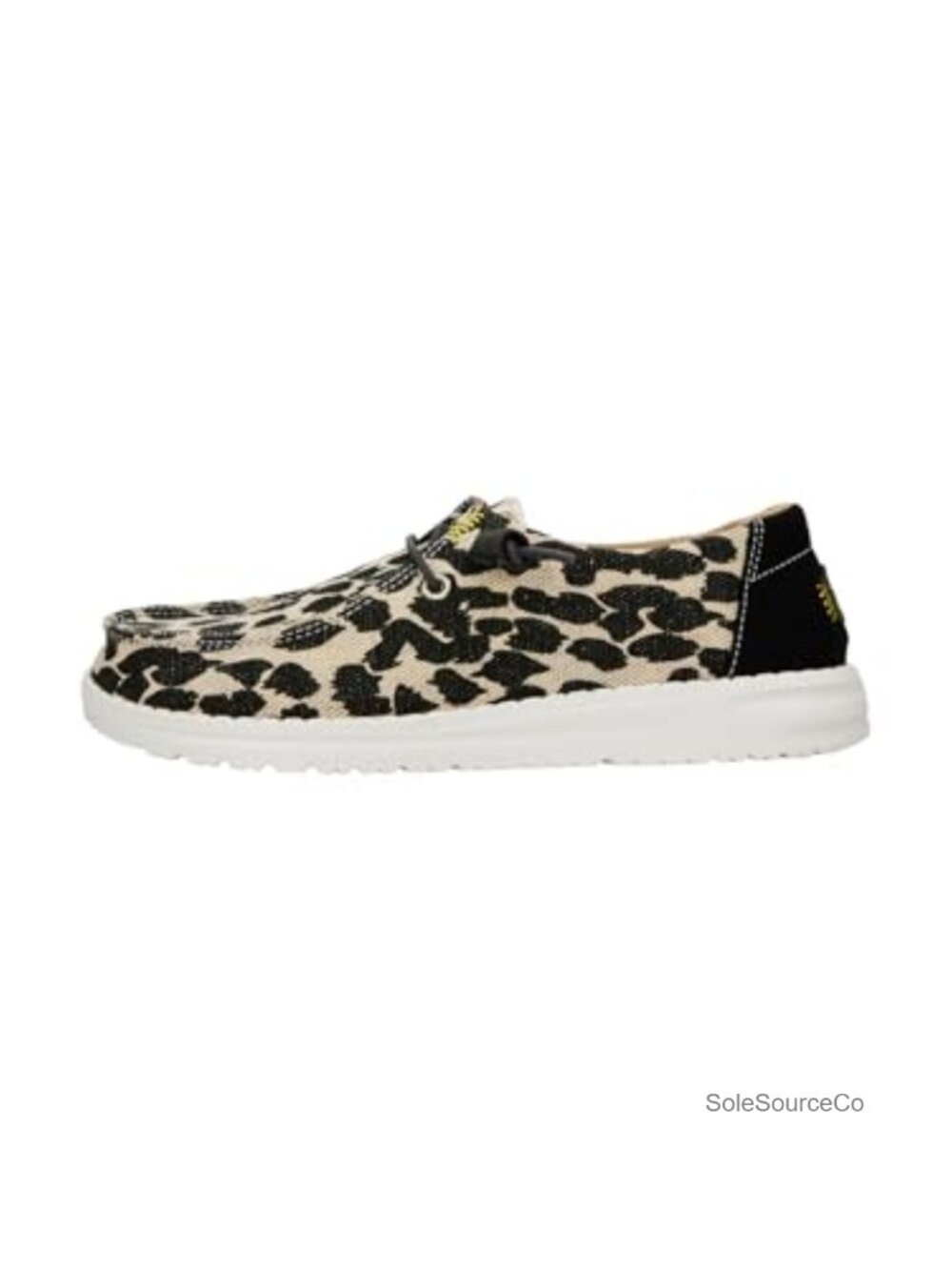 HEYDUDE Wendy Leopard Sparkle Textile Slip On Loafers Women's